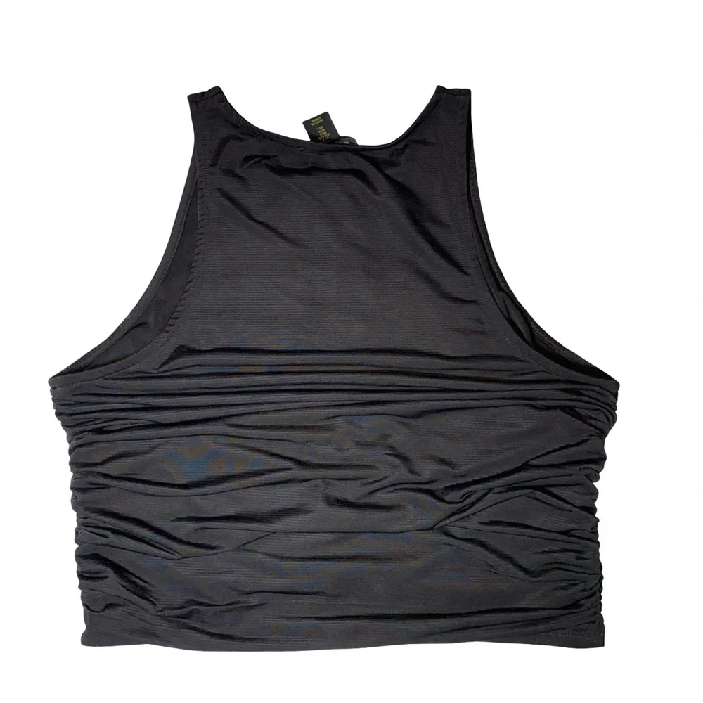 House of Harlow 1960 Black Ruched halter neck Crop Top – Size L‎ - Picture 4 of 5